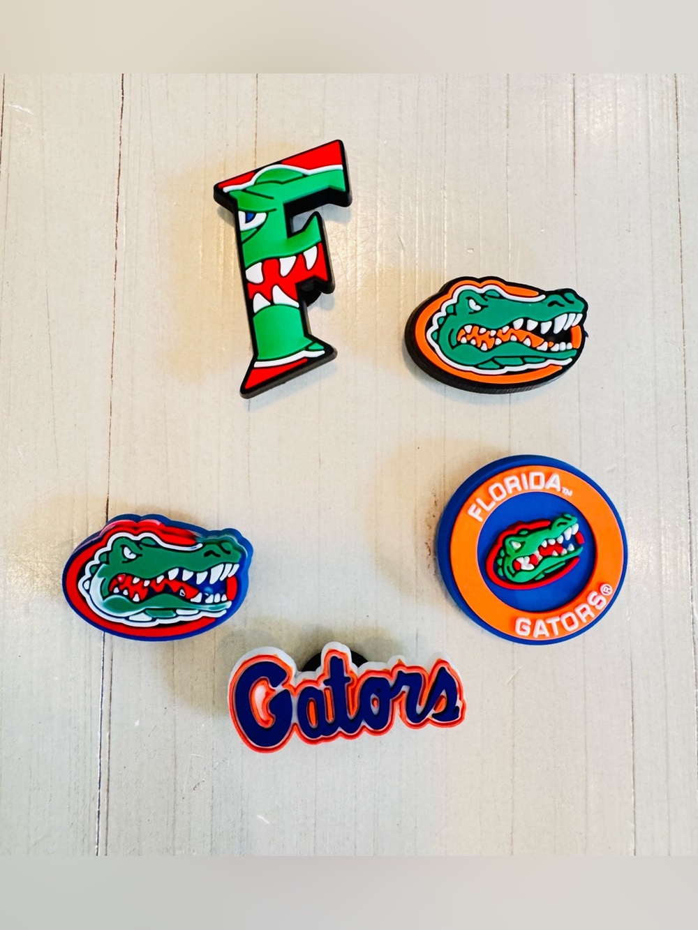 NEW Florida Gators Crocs Shoe Charms – 5-Piece Set – University of Florida